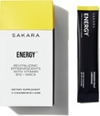 SAKARA Energija Emffervescents, 15 Paketi - Rafinirani brezsladkorni elektroliti v prahu Pakiranje z vitaminom B12 & L Theanin, aromatizirane vodne embalaže, hidracijski prah, energijsko pijačo v prahu