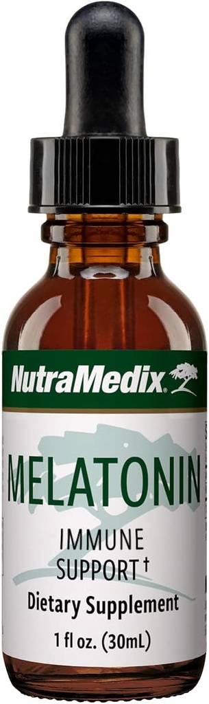 Nutramedicinsk melatonin nat tid støtte dråber til lejlighedsvis søvnløshed - flydende melatonin til optimal hvile, immunsystem & mood support - Kan hjælpe med at føle groggy (1oz / 30ml)