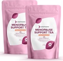 VoomVaya Save 10% en Menopause Support Tea 2-Pack Bundle - Natural Menopause Relief for Women w/Red Clover & Black Cohosh - Night Sweats & Hot Flashes Relief - Peach Flavor - 90 Teabags