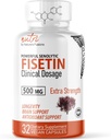 Nature's Fusions Nutri Fisetin 500mg 32 Count - Klinik Dosage - Fisetin Supplements - Güclü Senolytic Activator, Antioksid və Brain Support - Natural Polyfenollar - 32 Count
