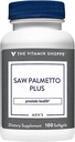 A Vitamina Shoppe Saw Palmetto Plus - Suplemento para Saúde da Próstata - 160mg de Extrato de Palmetto Saw com excelente fonte de zinco, vitamina E e B6 (100 Softgels)