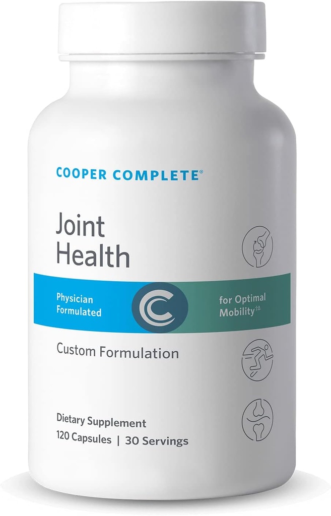 Cooper Complete - Joint Health Supplement - Glucosamine, Chondroitin, Gelatin, Bromelain - 30 portioner per flaska. Förpackning med 3