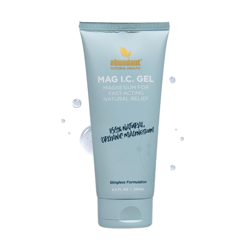 MAG I.C. Magnesium Gel with Cucumber Stem Cells - 빠른 근육 구호, Soothing, Stingless, 민감한 피부, 향수 무료, 200mL