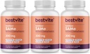 BESTVITE SAM-e 200mg Stabilized (180 Vegetarian Capsules) (3-Pack) - Premium Ingredient from Italy containing More Than 75% (SSSAM-e, The Highive Level Available