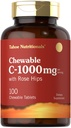 Carlyle Vitamin C Chewables | 1000mg | 100 Tablets | Natural Orange Flavor | Vegetarian, Non-GMO & Gluten Free Supplement | Tahoe Nutritionals