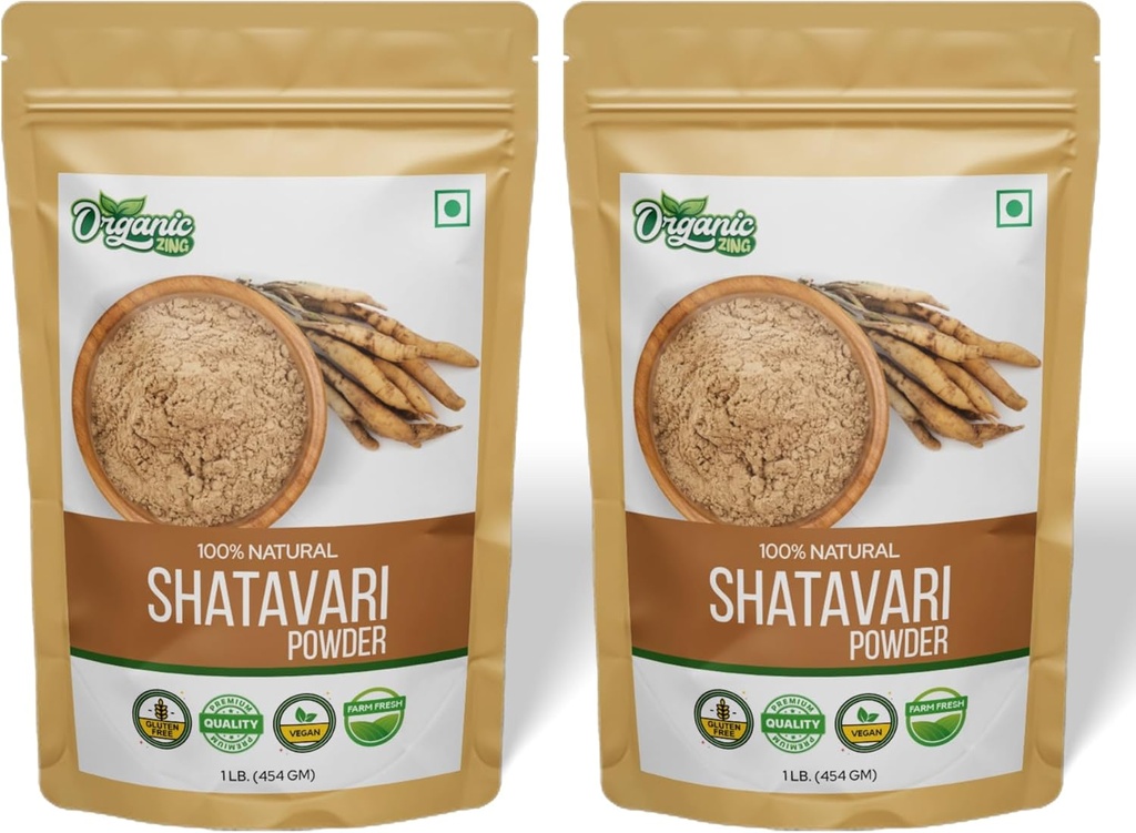 Empower Your Well-Being: Shatavari Powder Pure and Natural Ayurvedic Herbal Supplement, Dedicated to Nurturing Women's Health - 16 oz (Pack of 2)