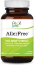 AllerFree Natural Allergy Support Supplement by Pure Essence Labs - Non Drowsy Pills for Sinus and Nasal Health Seasonal Allergies with Enzymes and Herbs - 60 קפסולות