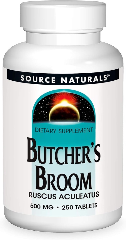 Source Naturals Butcher의 방 다이어트 보충 - Ruscus Aculeatus - 250 정제