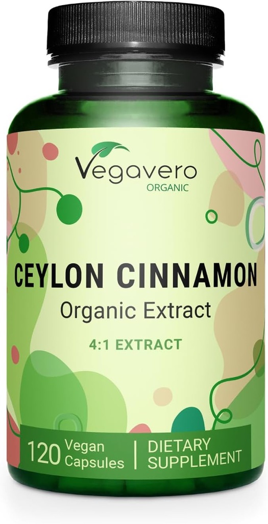 Công ty sinh vật học Vega Ceylon Cynamon 2000mg ;JADA cấp phép không nhân tạo .4 tháng cung cấp phòng thí nghiệm, không-GO 120 Capsules  Vegan