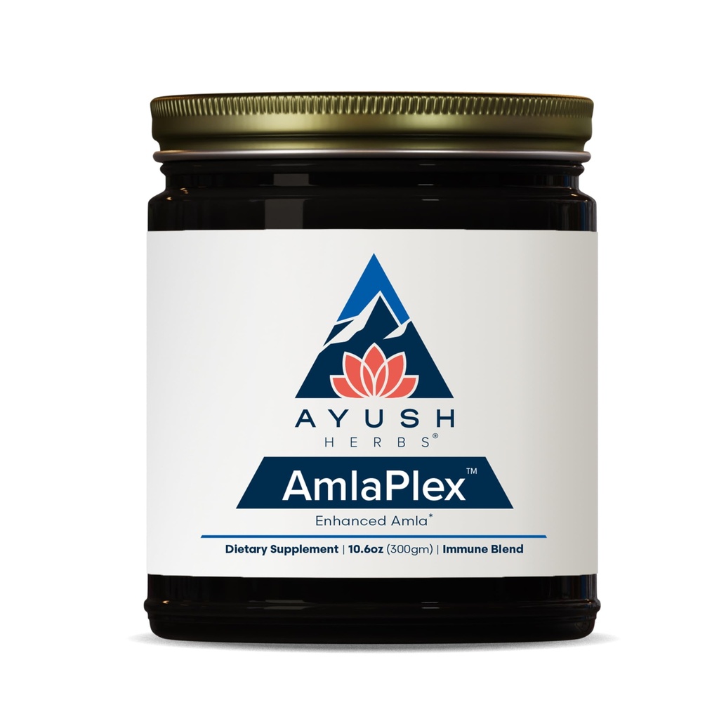 Ayush Herbs AmlaPlex - Amla Jam, Chyawanprash for Immune Support & Digestive Health, Indian Honey Jam with Amla, Ashwagandha - 30 Servings