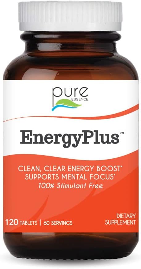 Energi Plus oleh Essence Murni - Caffeine Bebas, Semua Energi Herbal Natural dan Suplemen Fokus - halus, Tidak Jitters Kecelakaan - 120 Tablet