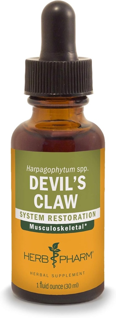 Herb Pharm Devil's Claw Liquid Extract for Mosculestal System Support - 1 Ounce (DCLAW01)