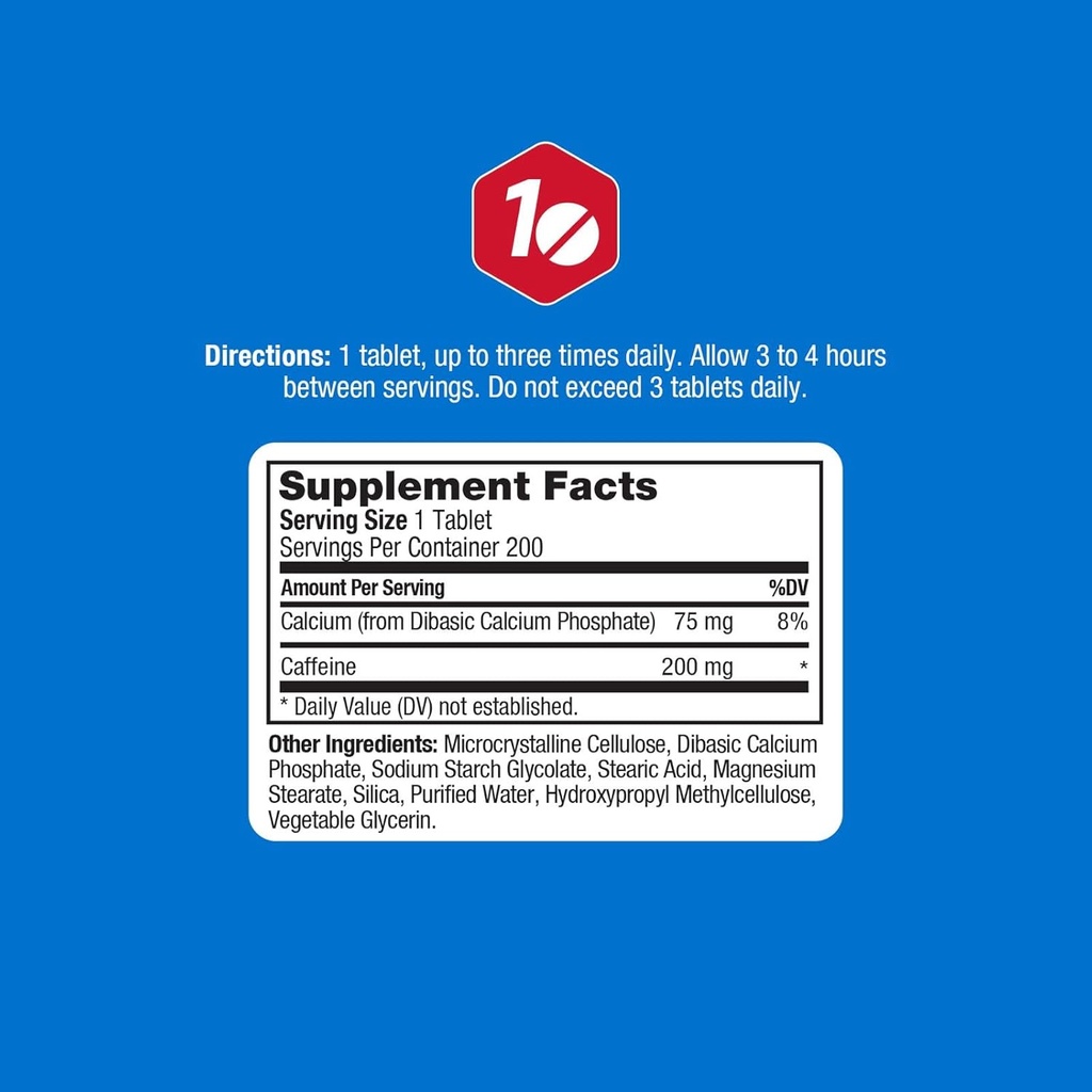 ProLab kofeín tablety 200mg - 200ct 