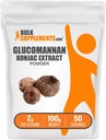 BulkSupplements.com Glucomannan Powder - from Konjac Root Extract Powder, Glucomannan Supplements - Gluten Free, 2g per Serving, 100g (3.5 oz) (Balení po 1)