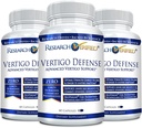 Research Verifikasi Vertigo Defense - Soothe Symptoms and Dukung Inner Ear Saldo - Vitamin D3, Ginger, Ginkgo Biloba, BioPerine - 180 Kapsul