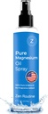 Pure Magnesium Oil Spray - 8oz (Single) - USP Grade - Magnesium Oil för fötter, kropp, muskler och leg kramper - Topical Magnesium Glycinate, Aceite de Magnesio, Organic Magnesium Chloride - Tillverkad i USA