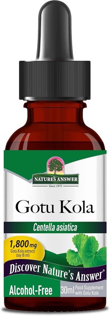 Nature's Answer Gotu Kola Herb Bez alkoholu, 1-Fluid Ounce 
