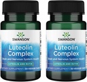 Swanson Luteolin Complex w/Rutin - Brain Support supplement Promoting Memory, Mood ' Cognitive Health - Natural Formula to Assistance Maintain Nervous System - (30 Veggie Capsules) 2 Pack