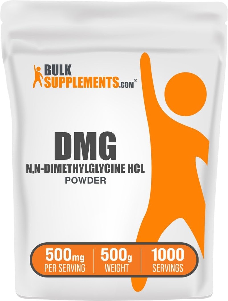 BulkSupplements.com DMG אבקת - כמו N,N-Dimethylglycine HCl, DMG תוסף - Gluten Free, 500 מ"ג לשרת, 500g (1.1 lbs) (Pack of 1)