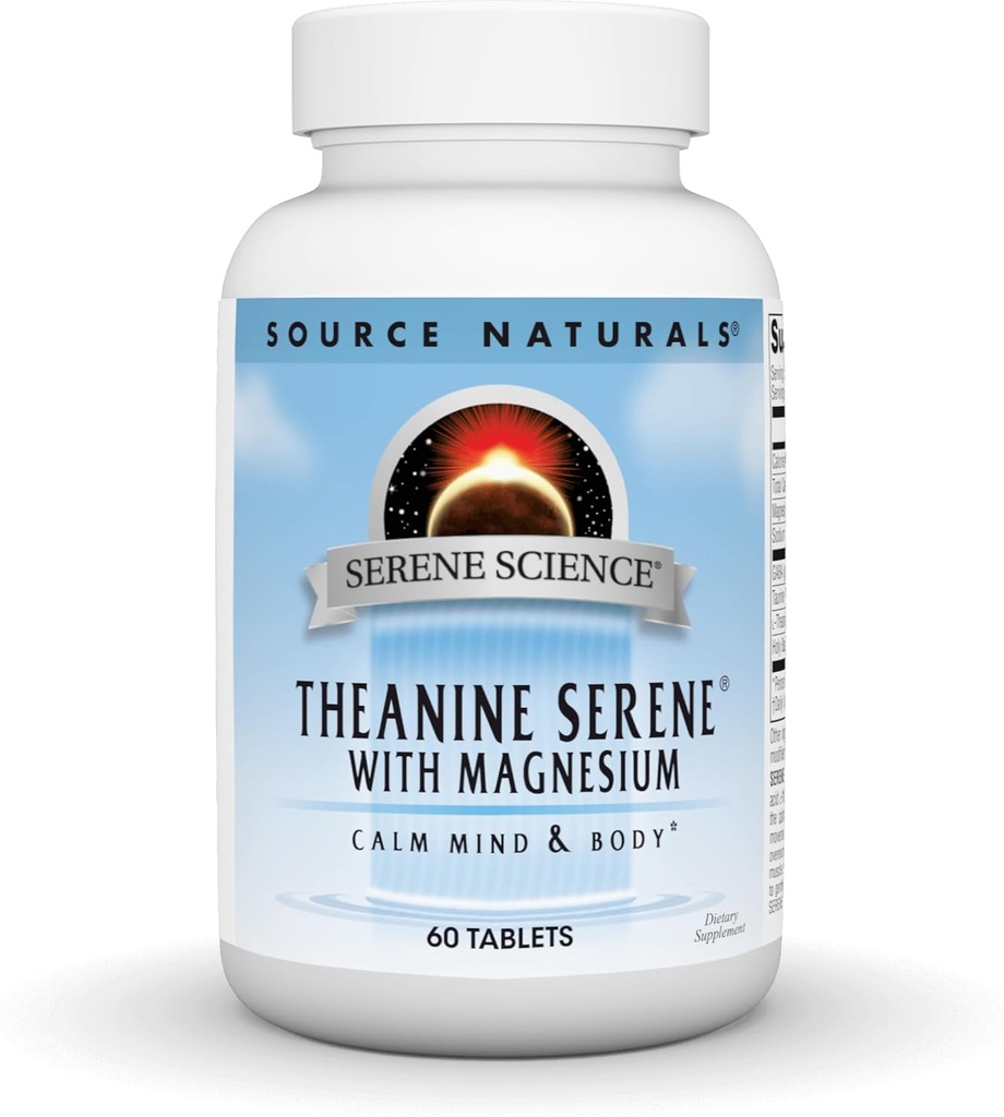 Kilde Naturals Serene Science L-Theanine med magnesium og GABA - 60 tabletter