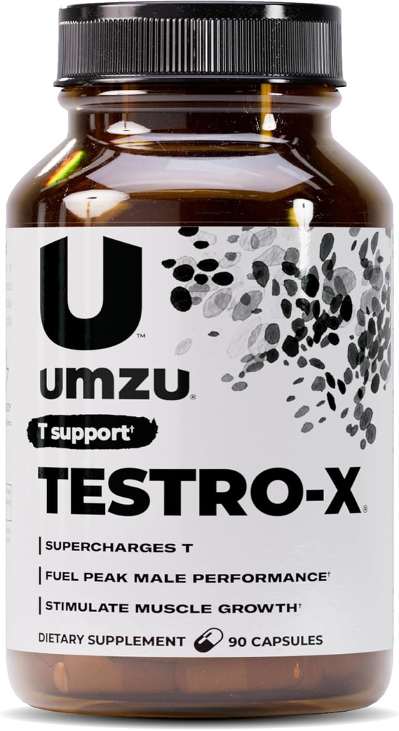 UMZU Testro-X täiendus meestele - 90 kapslit 30 päeva pakkumiseks - toetab energiat, fookust, tugevust ja lihaste taastumist - Ashwagandha & Zinc - looduslike meeste heaolu toetusvalem