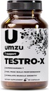 UMZU Testro-X תוספת לגברים - 90 קפסולות ל -30 יום אספקה - תמיכה באנרגיה, פוקוס, כוח ובטיחות שרירים - עם Ashwagandha & Zinc - Natural Men's Natural Support Formula
