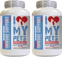 I LOVE MY PETS LLC cat Immune System - PET Immune Support - Dogs and Cats - Booster - Healthy - Milk Thistle for cat - 120 Treats (2 Bottles)