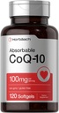 Horbäach CoQ10 100mg Softgels S124; 120 Count S124; Non-GMO a gluten zdarma