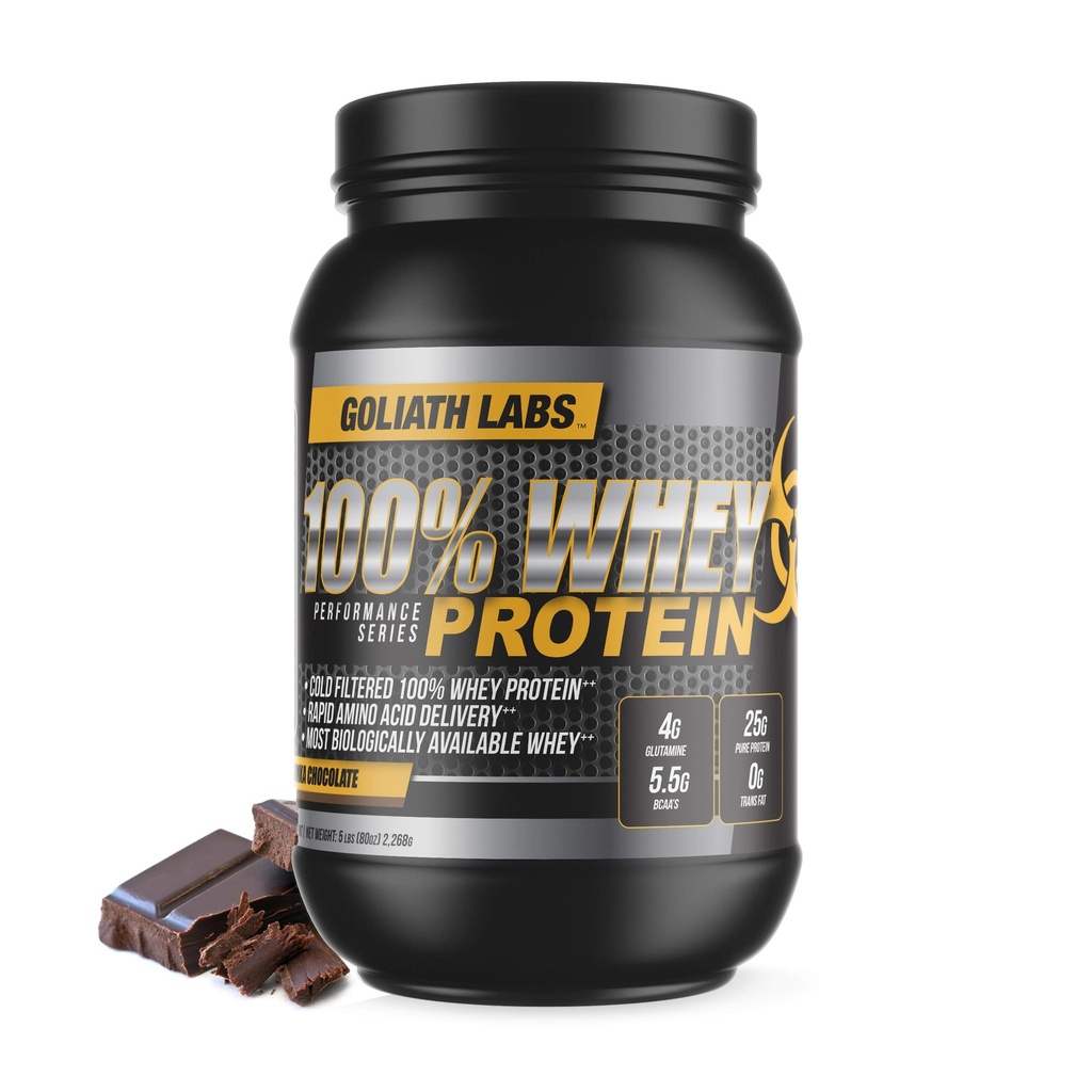 Goliath Labs ⧫ 100% Whey Protein Powder 5 lb (Chocolate)
