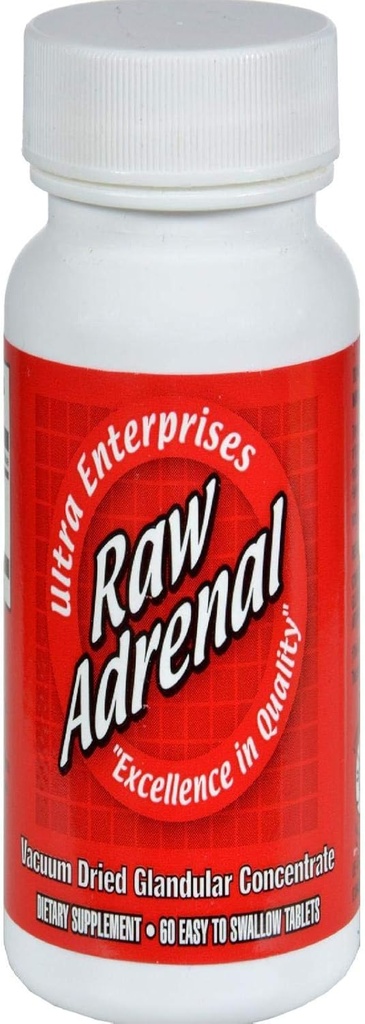 Ultra Glandulars Raw Adrenal Tablets, 200 Mg, 60 Count
