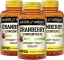 MASON NATURAL Cranberry 12:1 Сосредоточьтесь с витамином С и Е, поддерживает иммунное и мочевое здоровье, 90 капсул, упаковка 3