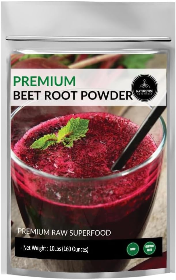 Naturevibe Botanicals Premium Beet Root Powder, 10lbs | Raw and Non-GMO | Bulk Bag (160 ounces)