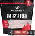 Wildul Athlete - Energy & Focus - Energy Booster for Women & Men - Energy Drink Mix with Natural koffein - Low- Carb, Zero Sugar Energy Drink Powder - 30 Serving Energy Drink Packets (Wild Berry)