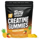 TASTY GAINS Creatine Gummies - 90g of Creatine Monohydrate - Workout Supplements - Build Muscle & Boost Strength for Men & Women - Made in USA - Non GMO - Vegan Friendly (Large, Pineapple Mango)