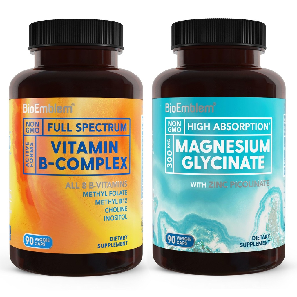 BioEmblem Magnesium Glycinate with Zinc and Vitamin B-Complex