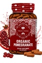Organic Pomegranate Extract Supplement | USDA Certified Pomegranate Powder from Fruit | Natural Ellagic Acid & Punicalagins | 60 Vegan Capsules