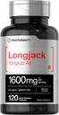 Horbäach Longjack Tongkat Ali for menn og kvinner | 1600mg | 120 kapsler | Ekstraksjon Supplement | Maks styrke piller | Eurycoma Longifolia | Ikke-GMO og Glutenfri