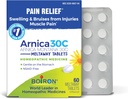 Boiron Arnica 30C tabletter til smertelindring fra muskelsmerter, fælles ømhed, hævelse fra skader eller blå mærker - 60 greve