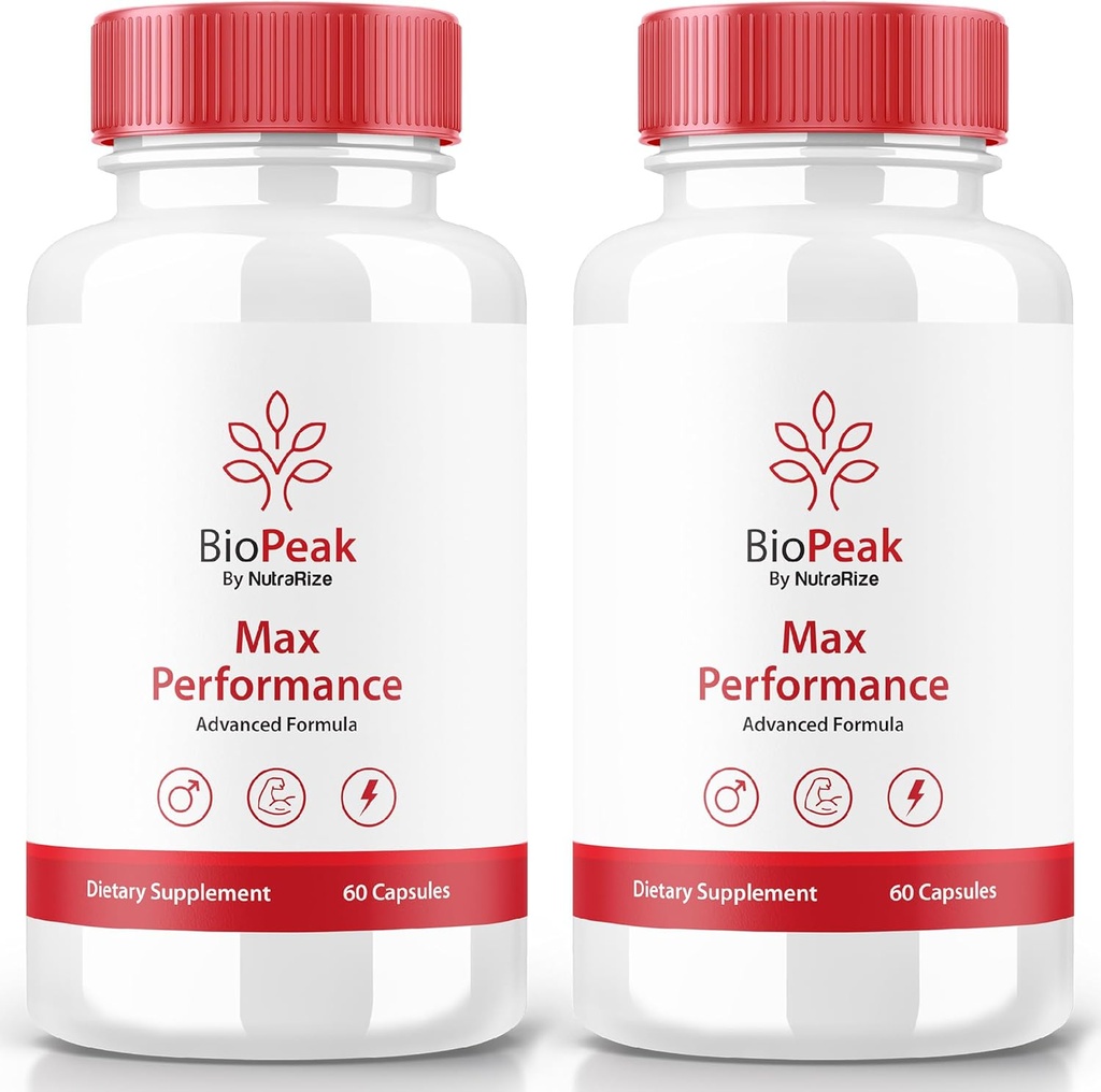 NutraRize (2 Pack) Biopeak Men Enhancement Pills, Biopeak Kapsułki, All Natural Supplement for Max Performance and Total Health, Oficjalne Bio Peak Pastillas Recenzje (120 Kapsułki)