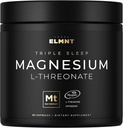 ELMNT trippel søvn Magnesium Threonat w. Apigenin, Theanin & Magtein Magnesium L-Treonat - høy absorpsjon Magnesium Supplement Kapsler for menn og kvinner Magnesium pulver piller