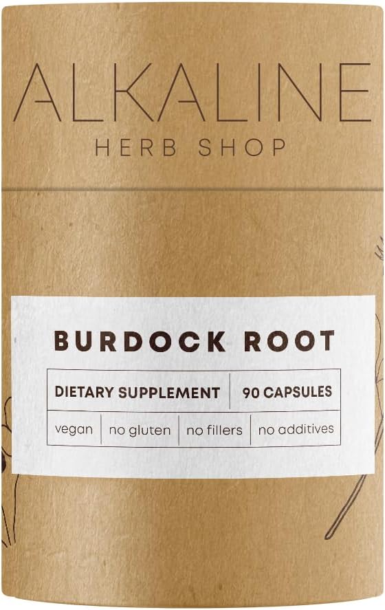 Alkalické Herb Shop Burdock Root Supplement 90 Kapsule