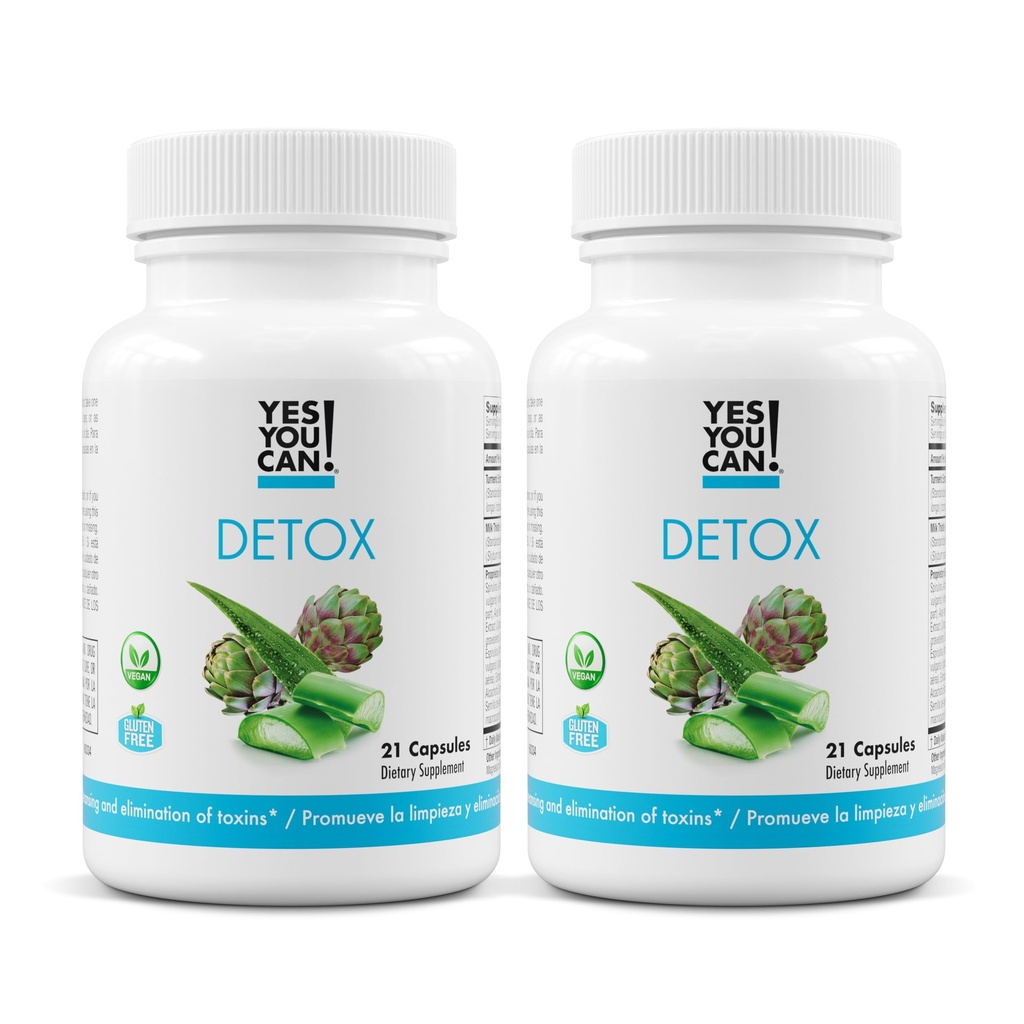 Yes You Can! Natural Detox Pills - Diuretic Cleanse with Electrolytes & Vitamins - Helps with Water Retention - Gluten-Free, 21 Capsules (2 Pack)