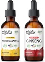 Wild & Organic Ashwagandha Tincture 4 fl oz & Ginseng Tinkture 4 fl oz
