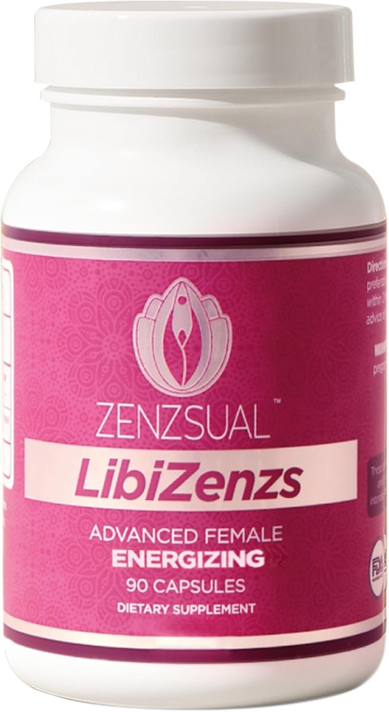 ZENZSUAL Libizenzs – Integratore di supporto energetico basato sulle piante per le donne – Caffeina-Free con Maca Root, Ashwagandha & Ginseng – Supporta Stamina quotidiana, Focus & Well-Being – 90 capsule vegane