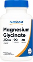 Nutricost Magnesium Glycinate Capsules (90 capsules, 210 mg per portie) - Magnesium Glycinate Supplement for Gentle Absorptie