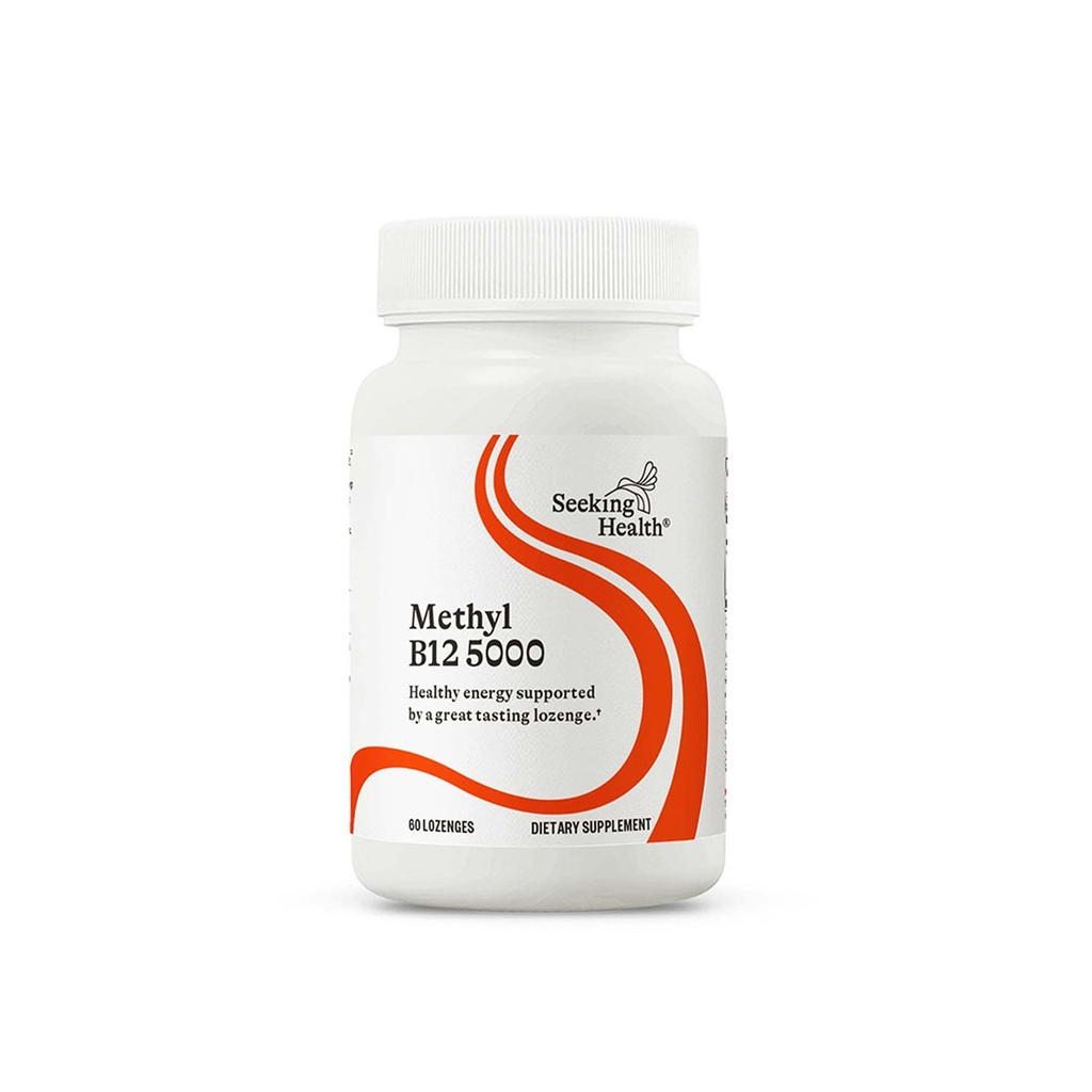 Seeking Health Methyl B12 5000, 5000 mcg B12 as Adenosylcobalamin and Methylcobalamin, Potent Formula Supports Healthy Metabolism, Methylation, Cognitive Health, Vegan and Vegetarian (60 lozenges)*