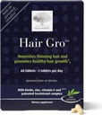 NEW NORDIC Hair GRO, Příplatek k růstu vlasů, Biotin & Palm Fruit Extract Tocotrienols for Natural Regrowth, 60 Počet (balení po 1)