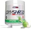 EHP Labs OxyShred Non Stimulant Pre Workout Pulveris - Stimuls bezmaksas pirms treniņa, Kofeīns bez treniņa vīriešiem un sievietēm ar L Glutamine & Acetyl L karnitīns - Apple, 60 Kalpo