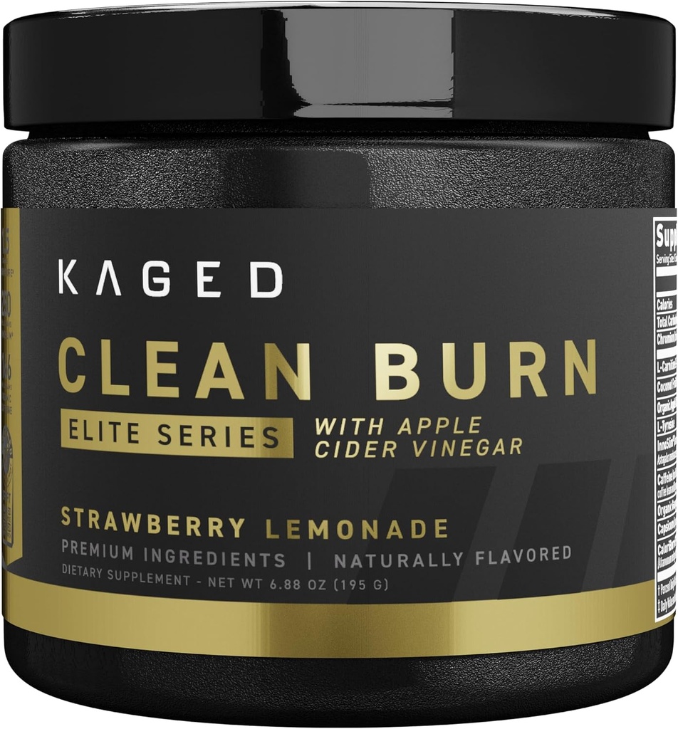 Kagged Thermogen Powder Clean Burn Elite - 124; Strawberry Lemonade - 124; Men & Women - 124; Súly Management Supplement - 124; Organic Caffine & Apple Cider Vinhagen - 124; 30 Servings