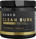 Kaged Thermogenic Powder Clean Burn Elite | Strawberry Lemonade | Men & Women | Weight Management Supplement | Organic Caffeine & Apple Cider Vinegar | 30 Servings
